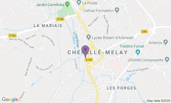 Localisation Société Générale Agence de Chemillé