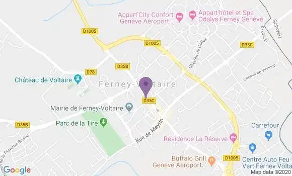 Localisation CIC Agence de Ferney Voltaire
