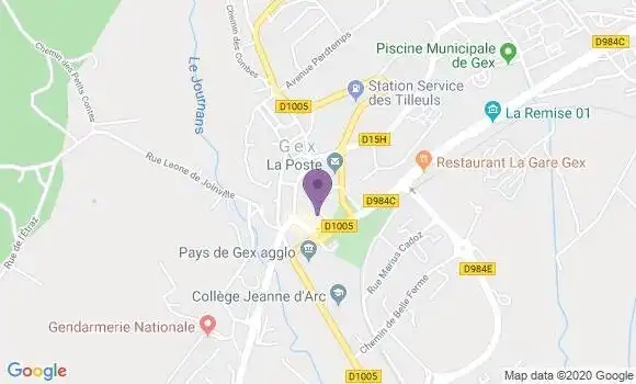 Localisation CIC Agence de Gex