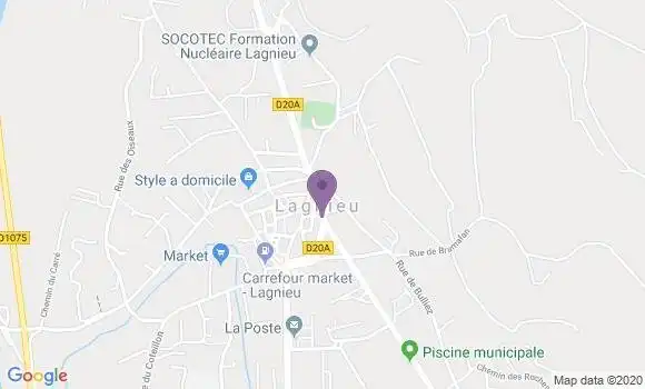 Localisation CIC Agence de Lagnieu