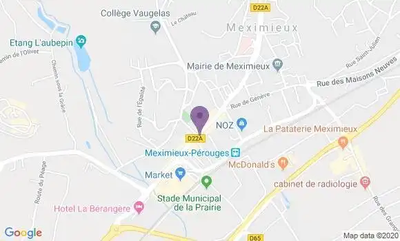 Localisation CIC Agence de Meximieux