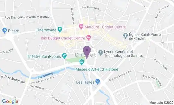 Localisation Société Générale Agence de Cholet