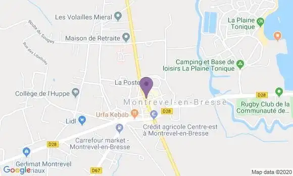 Localisation CIC Agence de Montrevel en Bresse