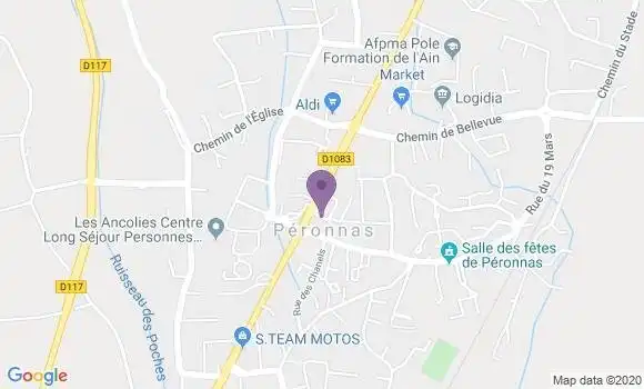 Localisation CIC Agence de Péronnas