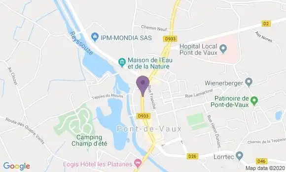 Localisation CIC Agence de Pont de Vaux