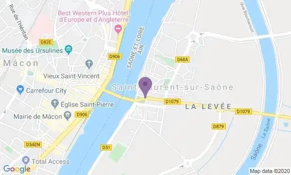 Localisation CIC Agence de Saint Laurent sur Saône