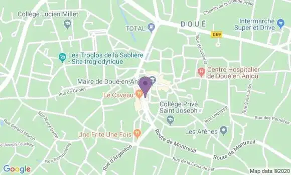 Localisation Société Générale Agence de Doué la Fontaine