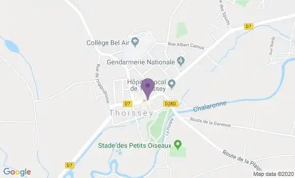 Localisation CIC Agence de Thoissey