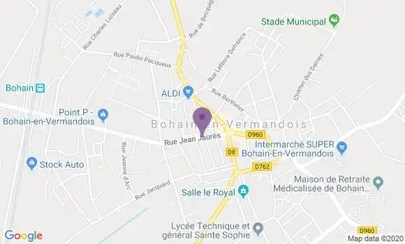 Localisation CIC Agence de Bohain