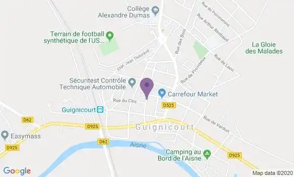Localisation CIC Agence de Guignicourt