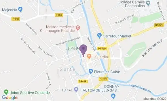 Localisation CIC Agence de Guise