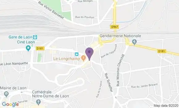 Localisation CIC Agence de Laon