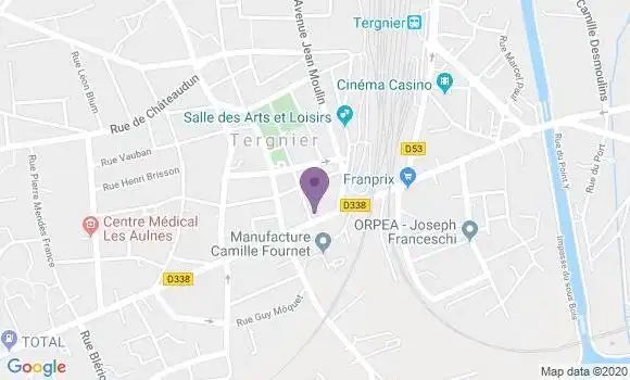 Localisation CIC Agence de Tergnier