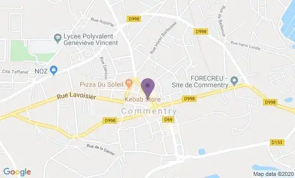 Localisation CIC Agence de Commentry