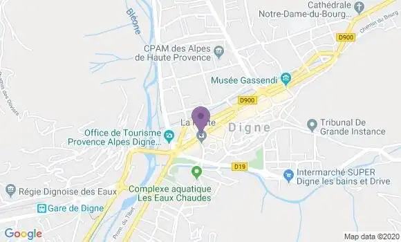 Localisation CIC Agence de Digne les Bains