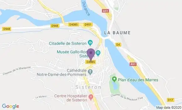 Localisation CIC Agence de Sisteron
