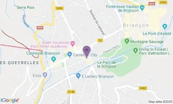 Localisation CIC Agence de Briançon
