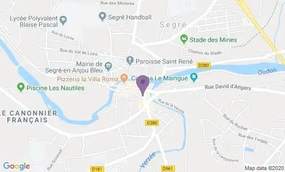 Localisation Société Générale Agence de Segré