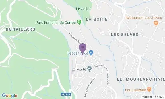 Localisation CIC Agence de Carros