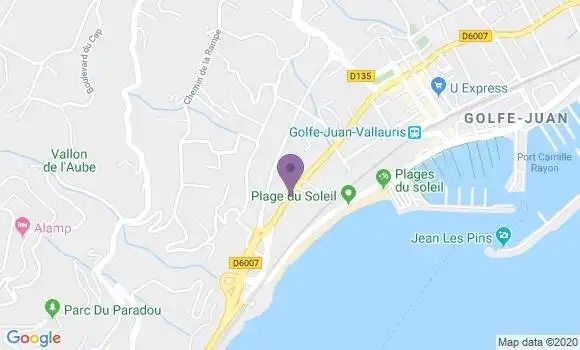 Localisation CIC Agence de Vallauris Golfe Juan