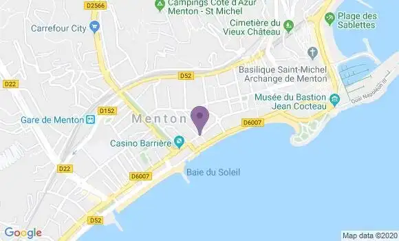 Localisation CIC Agence de Menton
