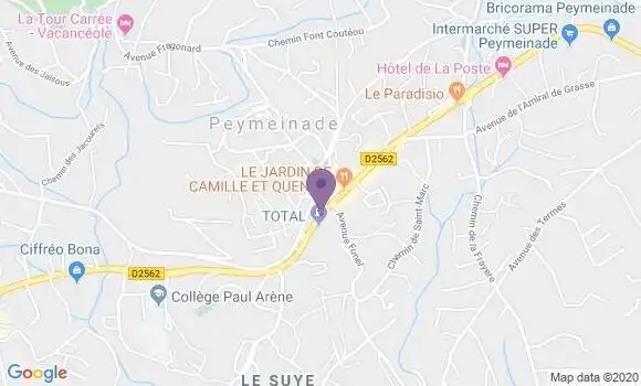 Localisation CIC Agence de Peymeinade
