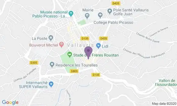 Localisation CIC Agence de Vallauris