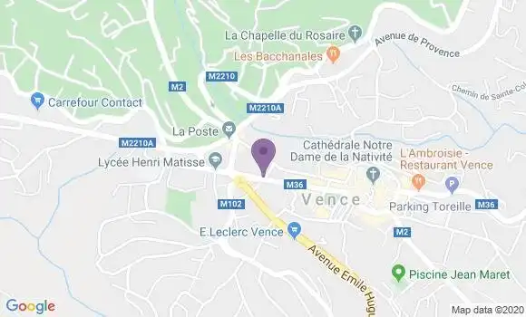 Localisation CIC Agence de Vence