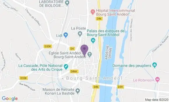Localisation CIC Agence de Bourg Saint Andéol
