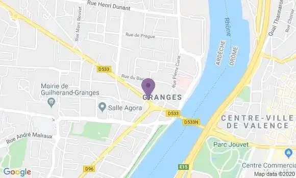 Localisation CIC Agence de Guilherand Granges