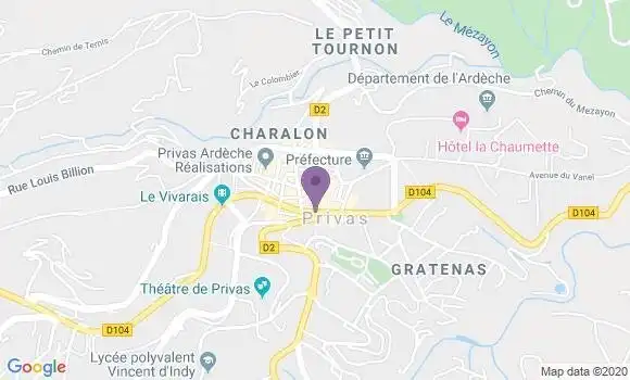 Localisation CIC Agence de Privas