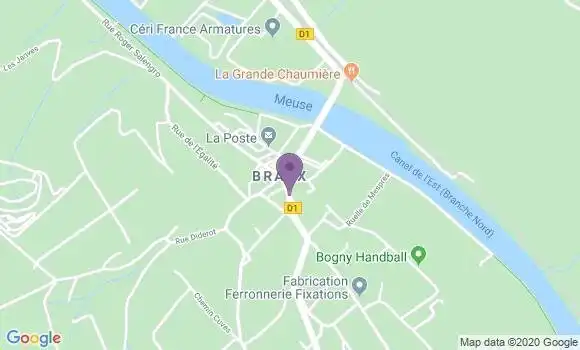Localisation CIC Agence de Bogny sur Meuse