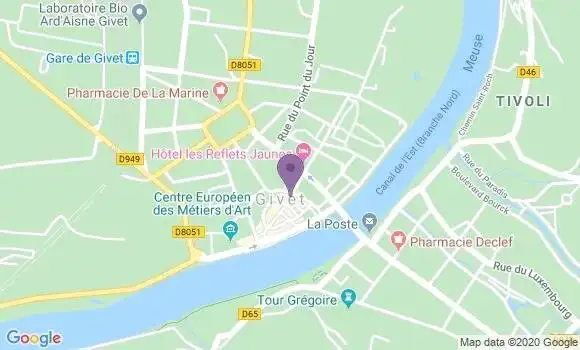 Localisation CIC Agence de Givet