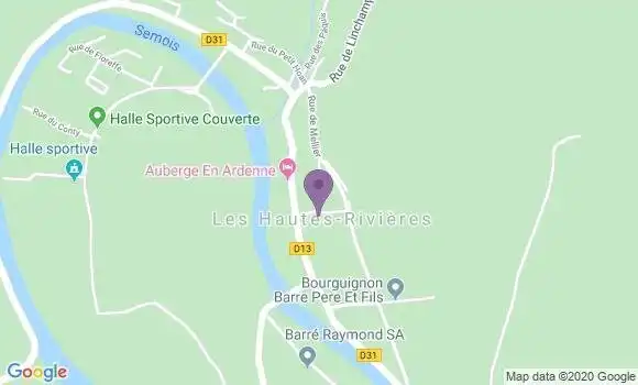 Localisation CIC Agence de Les Hautes Rivières