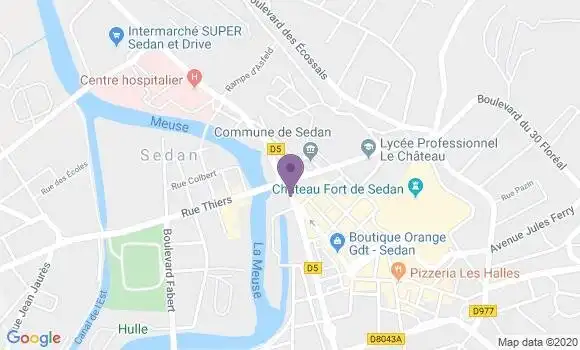 Localisation CIC Agence de Sedan