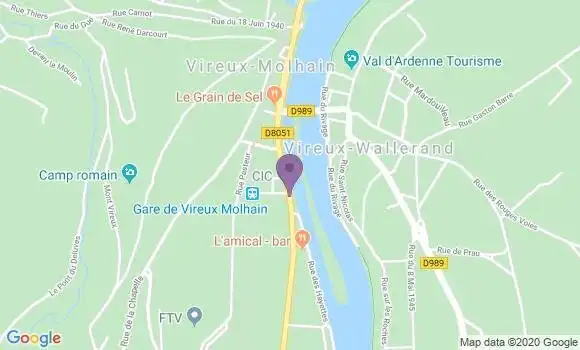 Localisation CIC Agence de Vireux Molhain