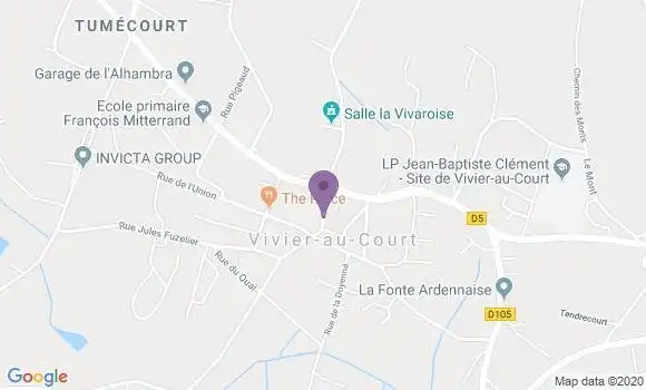 Localisation CIC Agence de Vivier au Court