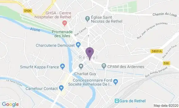 Localisation CIC Agence de Rethel Vouziers