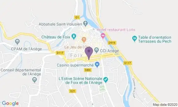 Localisation CIC Agence de Foix