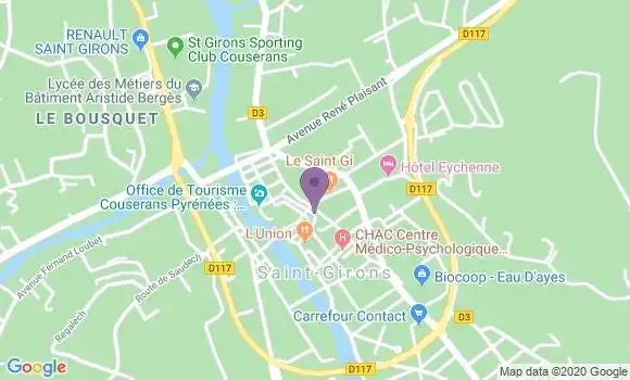 Localisation CIC Agence de Saint Girons