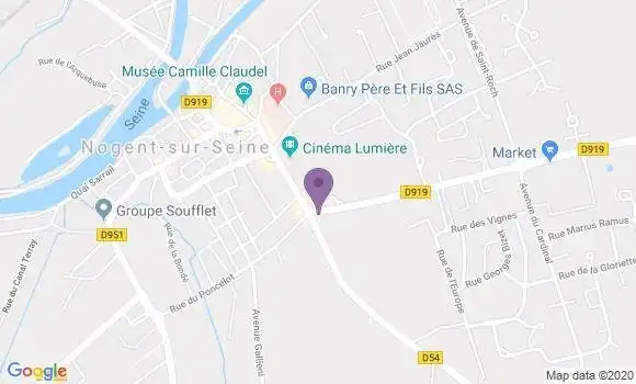 Localisation CIC Agence de Nogent sur Seine