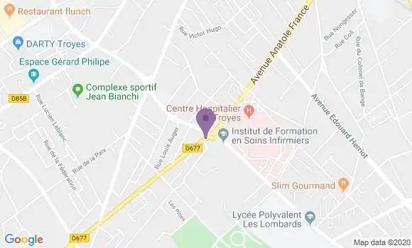 Localisation CIC Agence de Saint André les Vergers