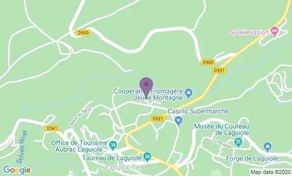 Localisation CIC Agence de Laguiole