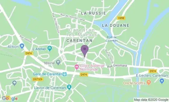 Localisation Société Générale Agence de Carentan