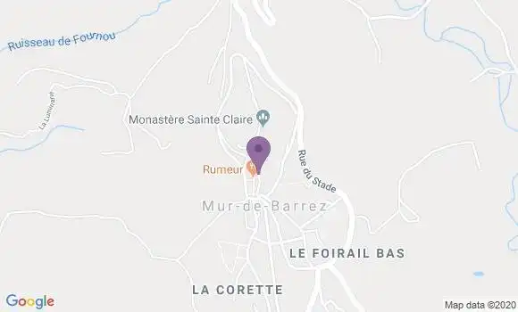 Localisation CIC Agence de Mur de Barrez
