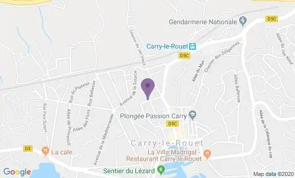 Localisation CIC Agence de Carry le Rouet