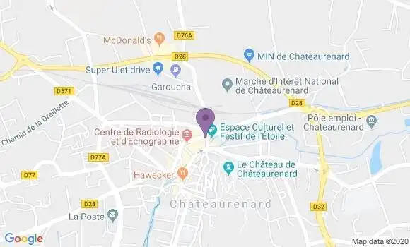 Localisation CIC Agence de Châteaurenard