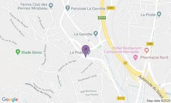 Localisation CIC Agence de Les Pennes Mirabeau