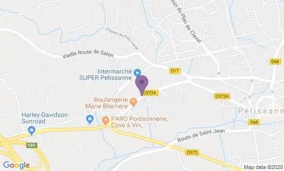 Localisation CIC Agence de Pélissanne