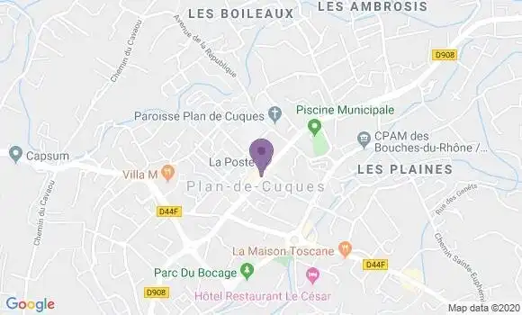 Localisation CIC Agence de Plan de Cuques